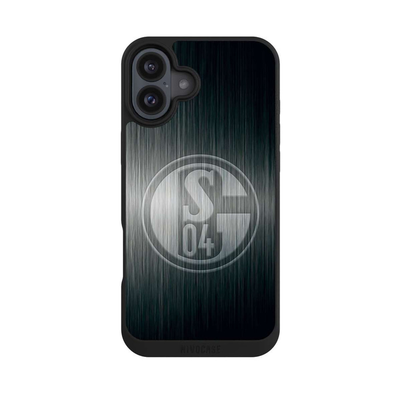 iPhone 16 Plus NIVOpure Schalke 04 Metall Look