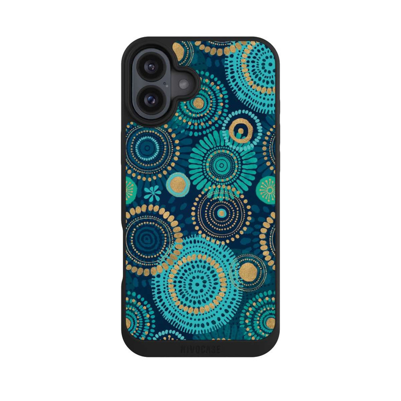 iPhone 16 Plus NIVOpure Blockprint India Teal Gold