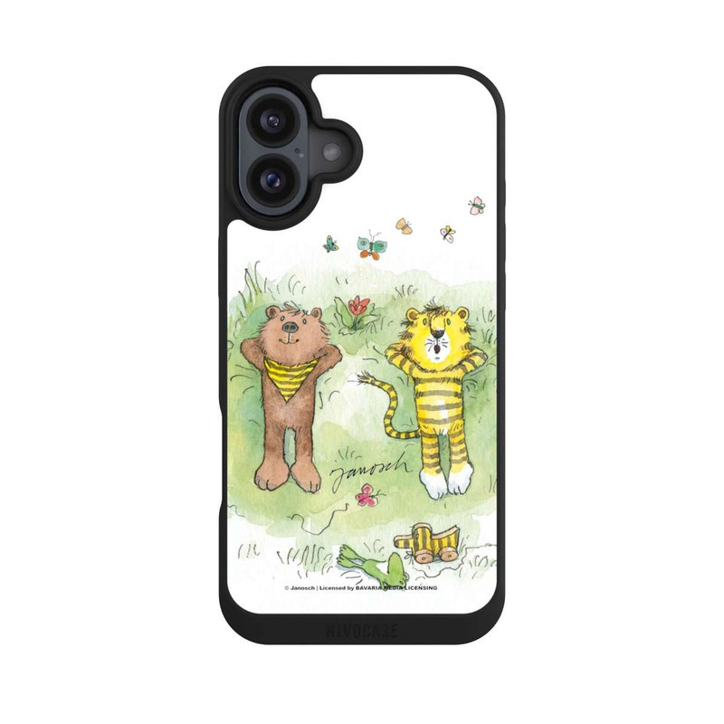 iPhone 16 Plus NIVOpure Bär und Tiger Blumenwiese