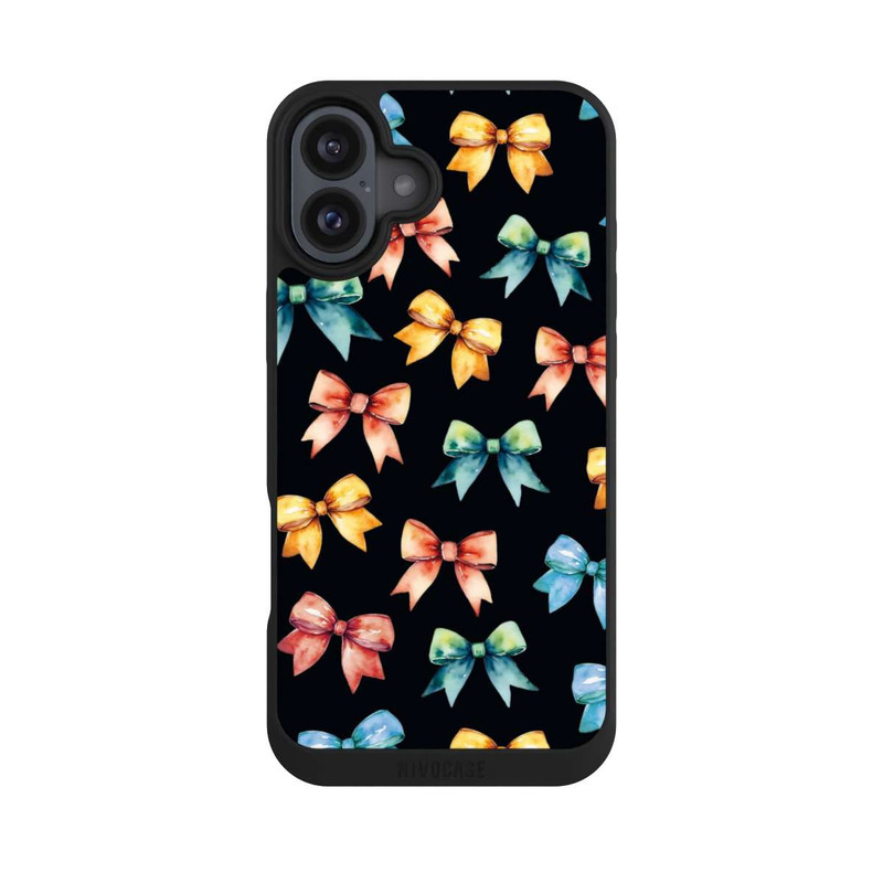 iPhone 16 Plus NIVOpure Rainbow Bows Black