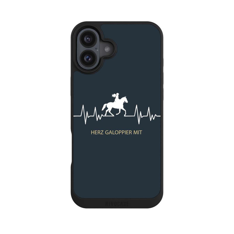 iPhone 16 Plus NIVOpure Herz Galoppier Mit
