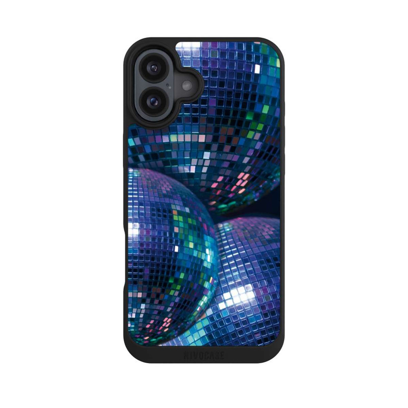 iPhone 16 Plus NIVOpure Discokugel Blau Schwarz Partytime mit KI