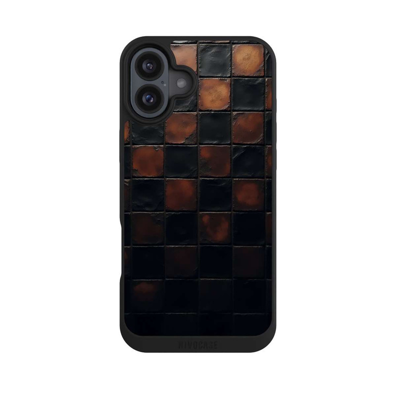 iPhone 16 Plus NIVOpure Checked Pattern Metallic Look with AI