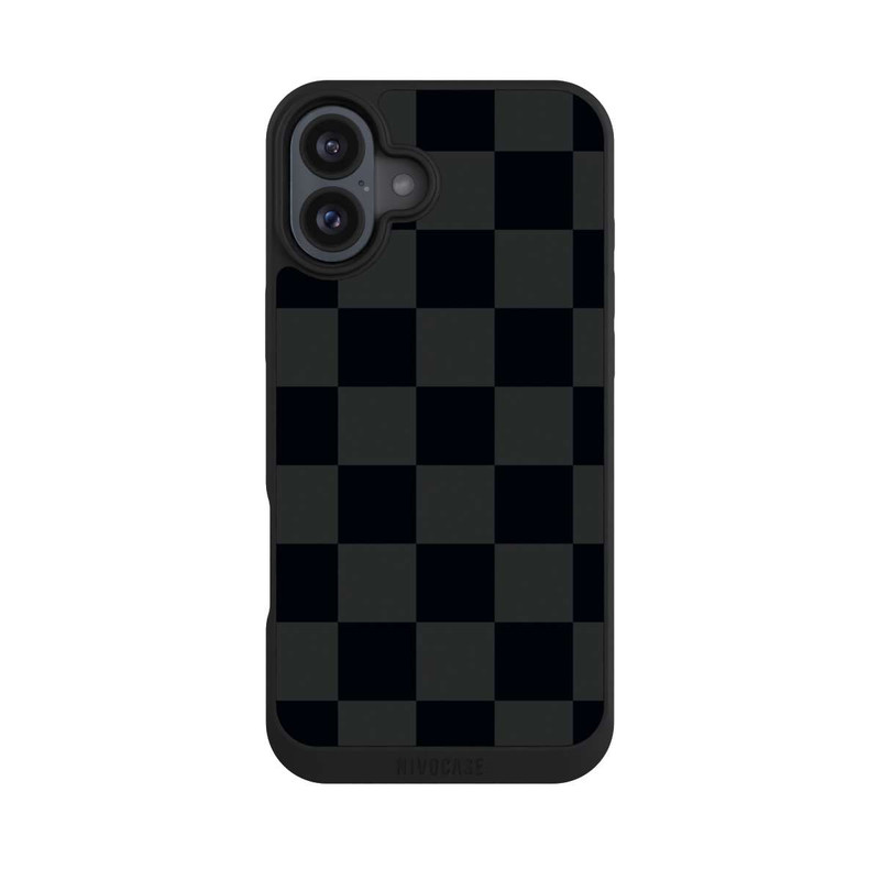 iPhone 16 Plus NIVOpure Schachbrett Schwarz