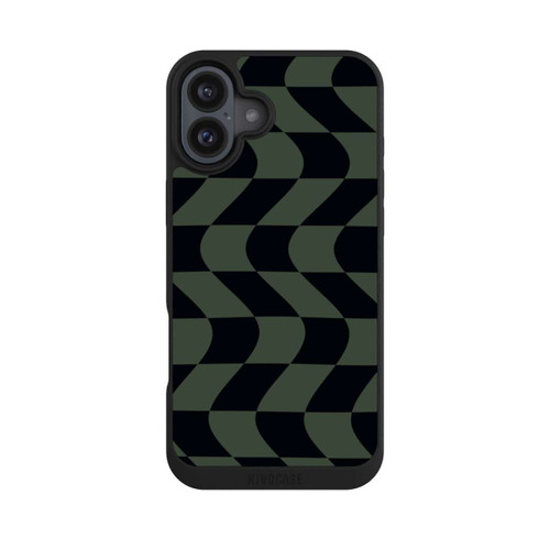Apple iPhone 16 Plus NIVOpure Checked Pattern Green Black