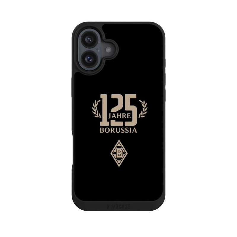 iPhone 16 Plus NIVOpure Borussia 125 Jahre Schwarz