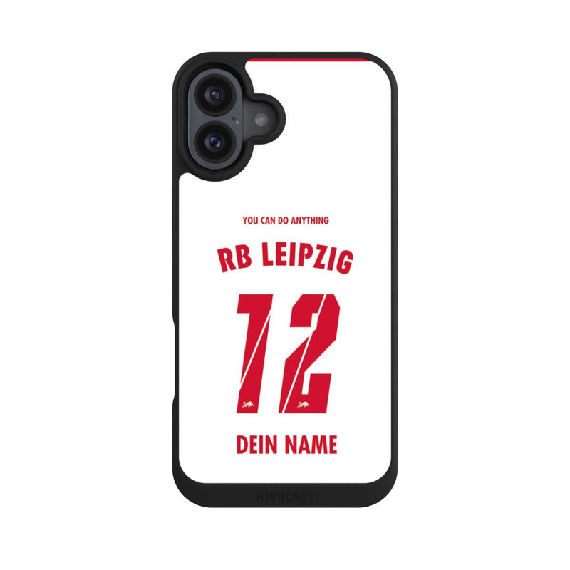 iPhone 16 Plus NIVOpure RB Leipzig Trikot Personalisierbar 25-26