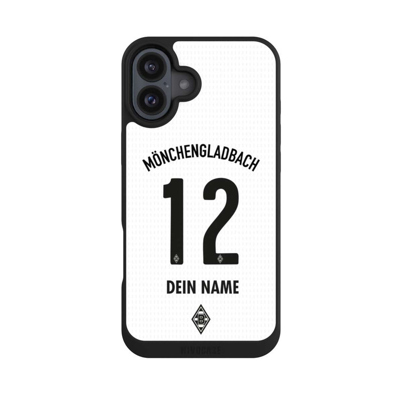 iPhone 16 Plus NIVOpure Borussia Mönchengladbach Trikot Personalisierbar 25-26