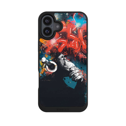 Apple iPhone 16 Plus NIVOpure Affe Stereo Kopfhörer Graffiti Street Art