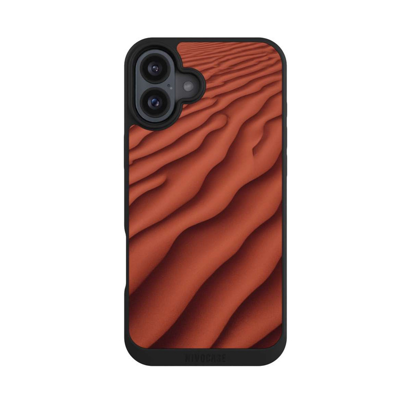iPhone 16 Plus NIVOpure Sandstruktur Rot mit KI
