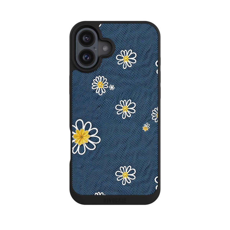 iPhone 16 Plus NIVOpure Jeans Flowers Pattern with AI