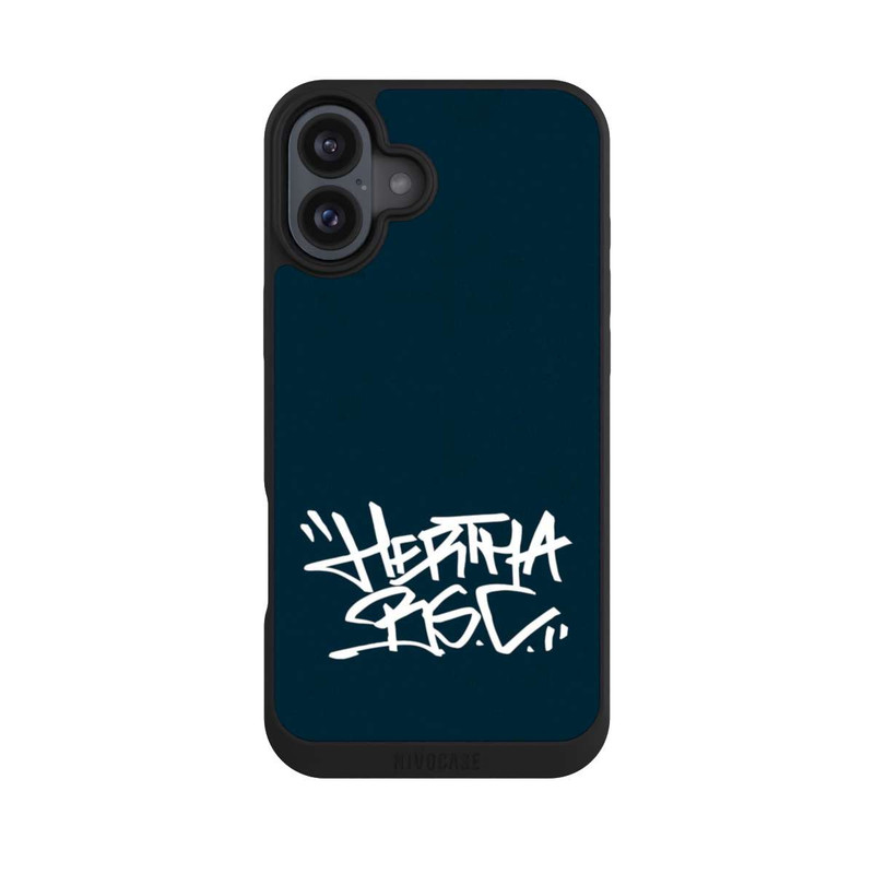 iPhone 16 Plus NIVOpure Hertha BSC Graffiti Blau