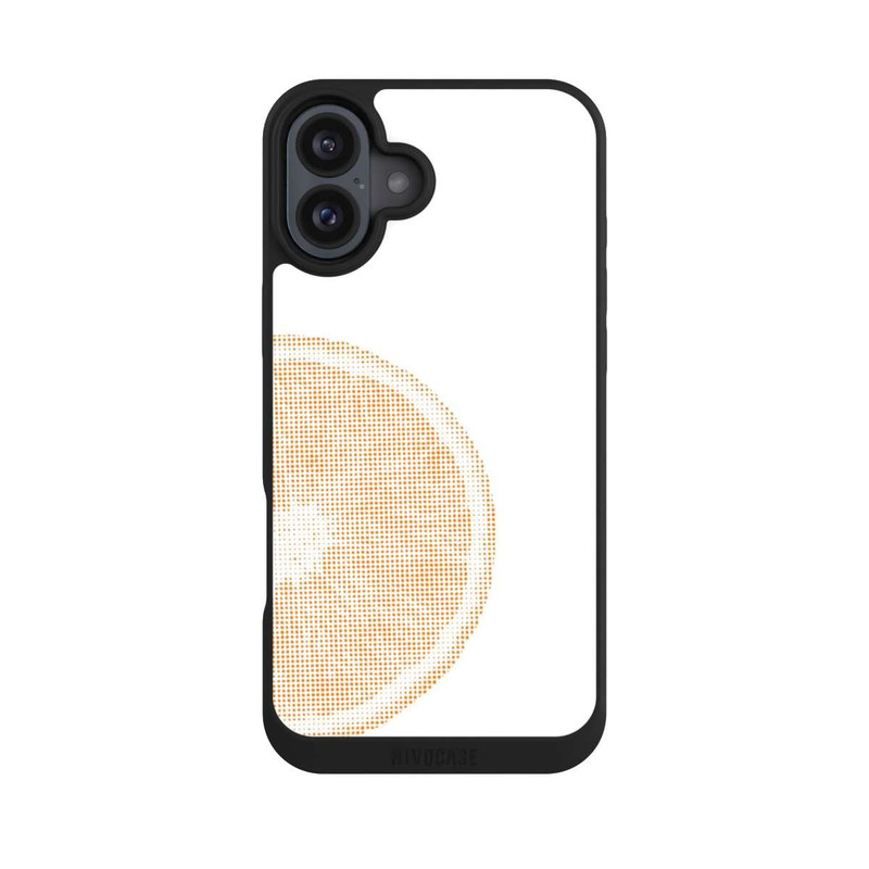 iPhone 16 Plus NIVOpure Orange Grid Pixel Art