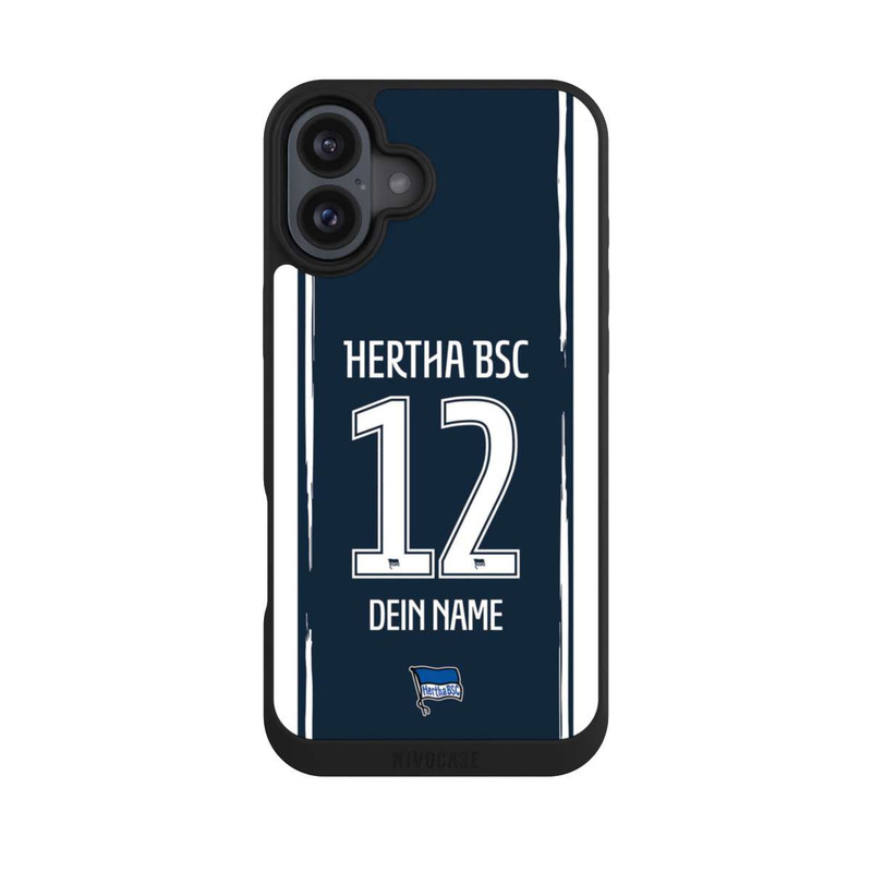iPhone 16 Plus NIVOpure Hertha BSC Trikot Personalisierbar 25-26
