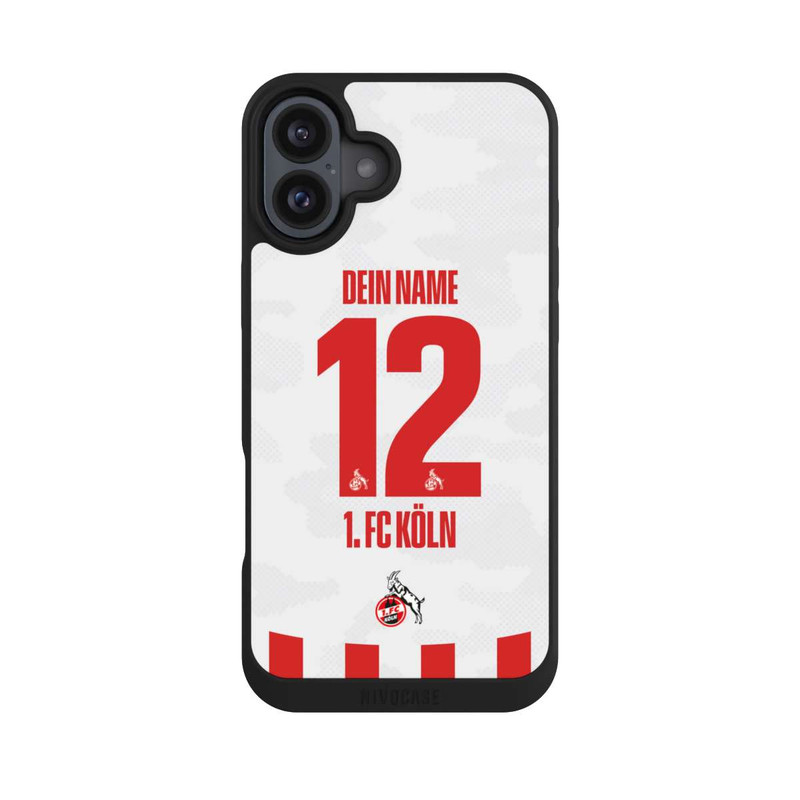 iPhone 16 Plus NIVOpure 1. FC Köln Trikot Personalisierbar 25-26