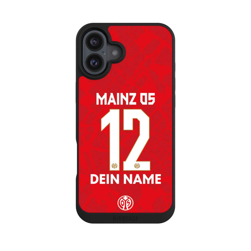 iPhone 16 Plus NIVOpure Mainz 05 Trikot Personalisierbar 25-26