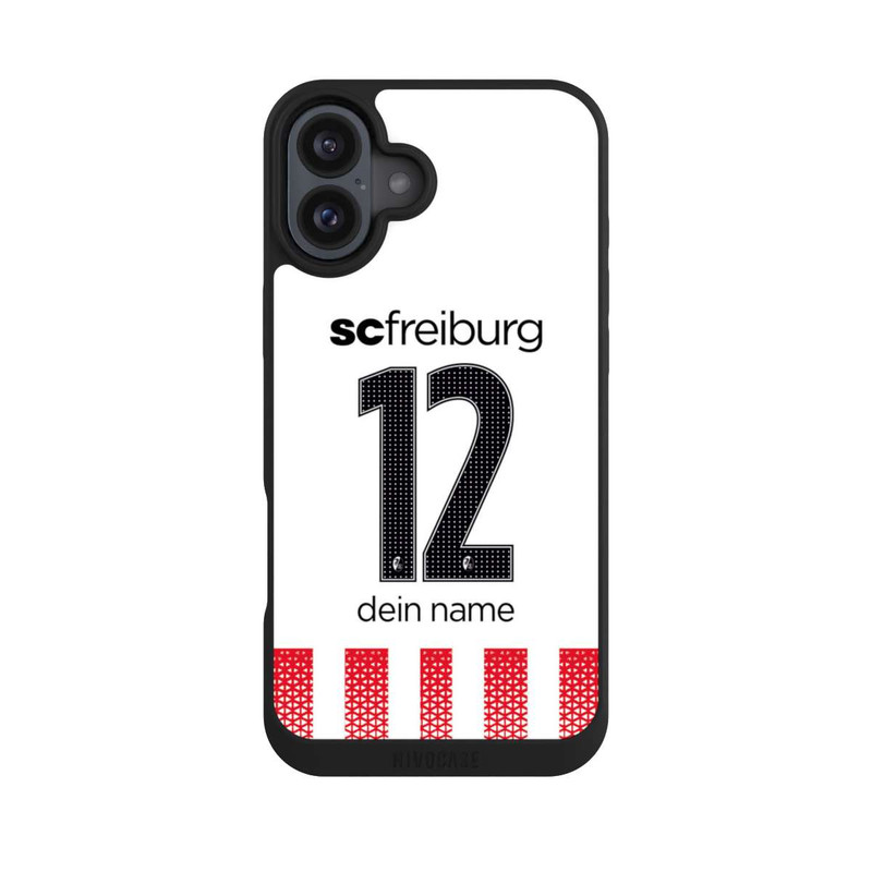 iPhone 16 Plus NIVOpure SC Freiburg Trikot Personalisierbar 25-26