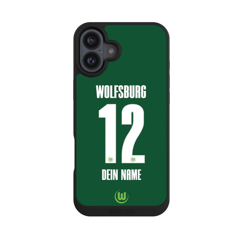 iPhone 16 Plus NIVOpure VfL Wolfsburg Trikot Personalisierbar 25-26