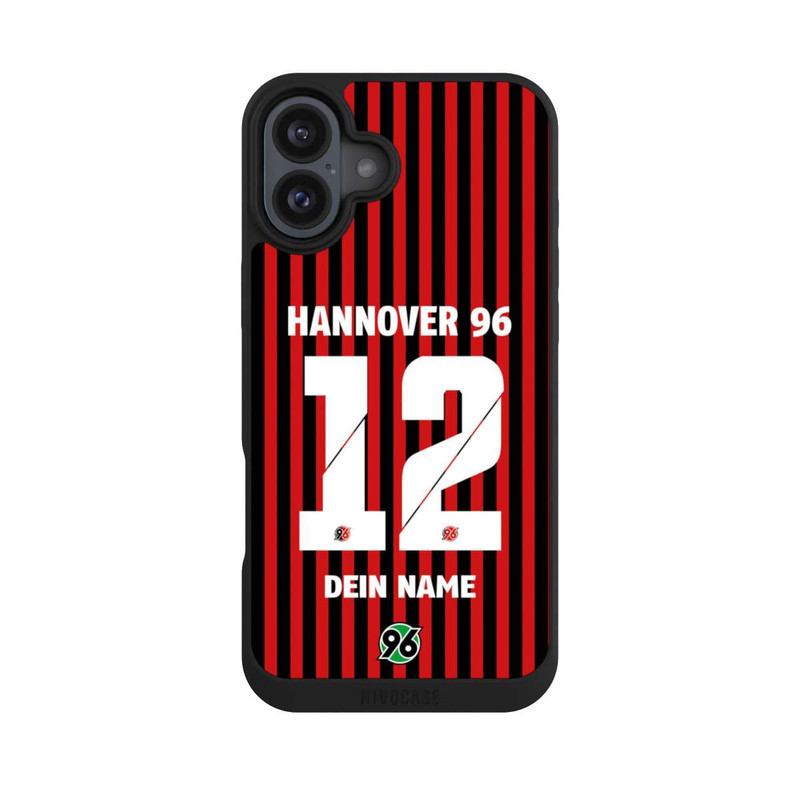 iPhone 16 Plus NIVOpure Hannover 96 Trikot Personalisierbar 25-26