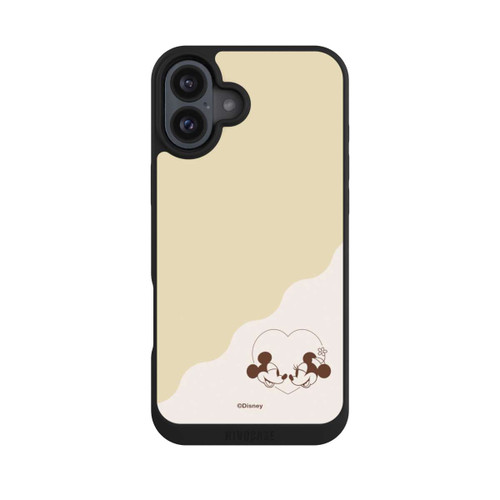 Apple iPhone 16 Plus NIVOpure Mickey and Minnie Love Heart Beige