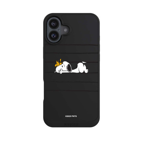 Apple iPhone 16 Plus NIVOpure Snoopy Woodstock Streifen Peanuts Transparent