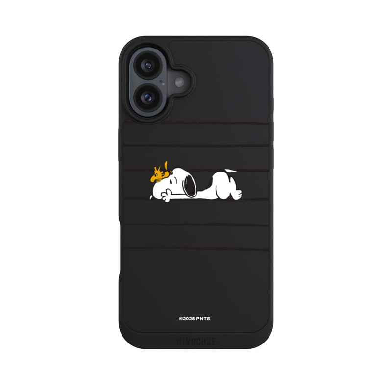 iPhone 16 Plus NIVOpure Snoopy Woodstock Stripes Peanuts Transparent