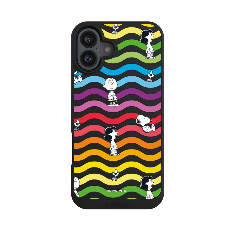 iPhone 16 Plus NIVOpure Snoopy Pattern Rainbow Transparent