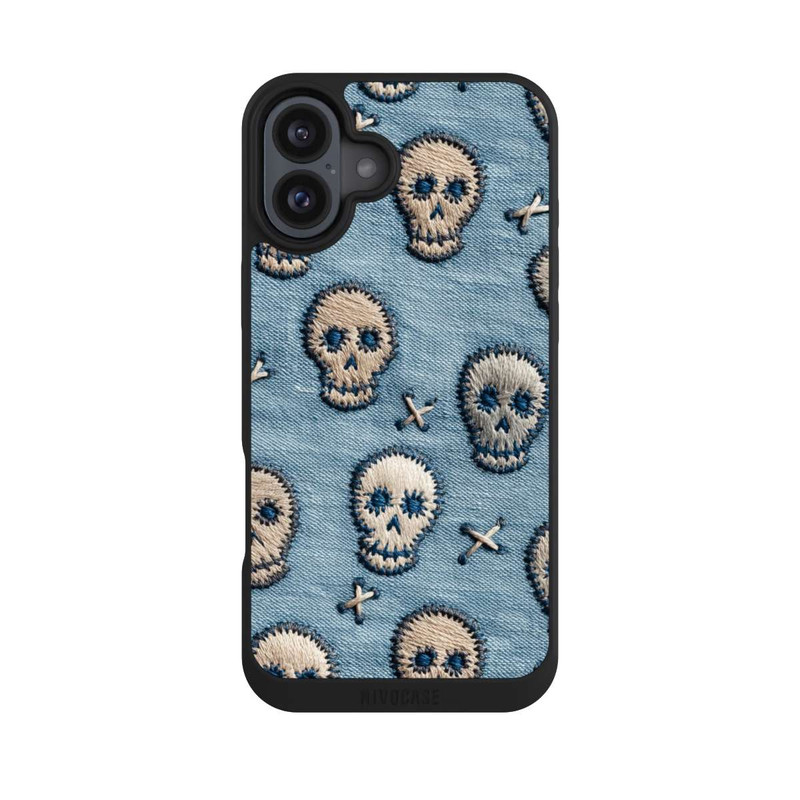 iPhone 16 Plus NIVOpure Jeans Schädel