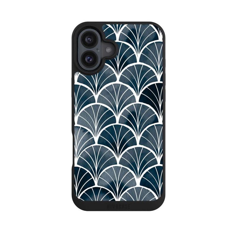 iPhone 16 Plus NIVOpure Botanische Brise Art Deco Grau