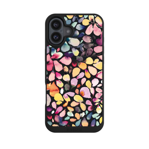 Apple iPhone 16 Plus NIVOpure Eucalyptus Watercolor Leaves Black