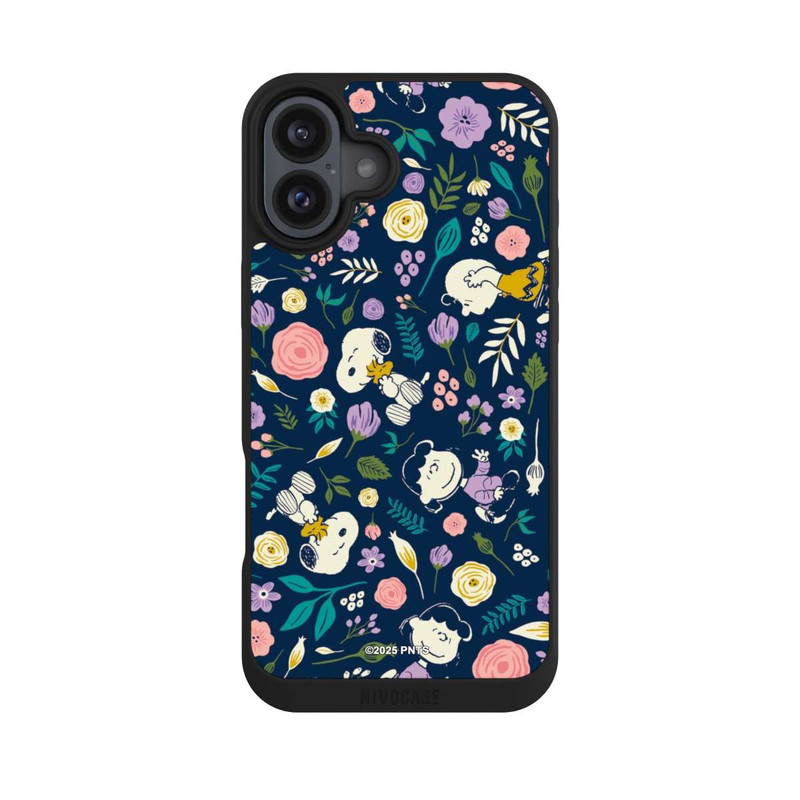 iPhone 16 Plus NIVOpure Peanuts Dark Flower Pattern