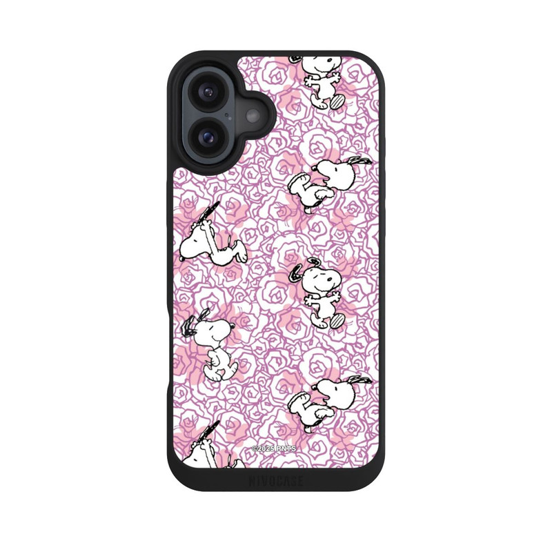 iPhone 16 Plus NIVOpure Peanuts Pink Roses Pattern