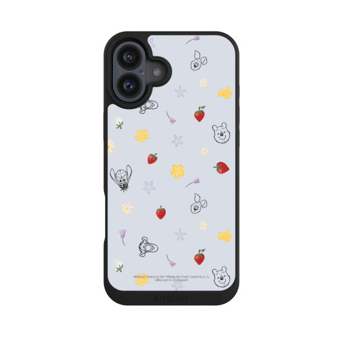 Apple iPhone 16 Plus NIVOpure Winnie Puuh und Freunde Erdbeer Muster Blau