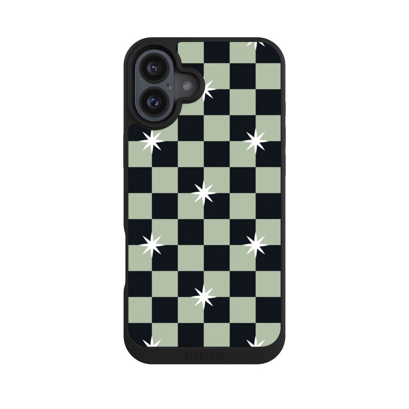 iPhone 16 Plus NIVOpure Schachbrett Sterne