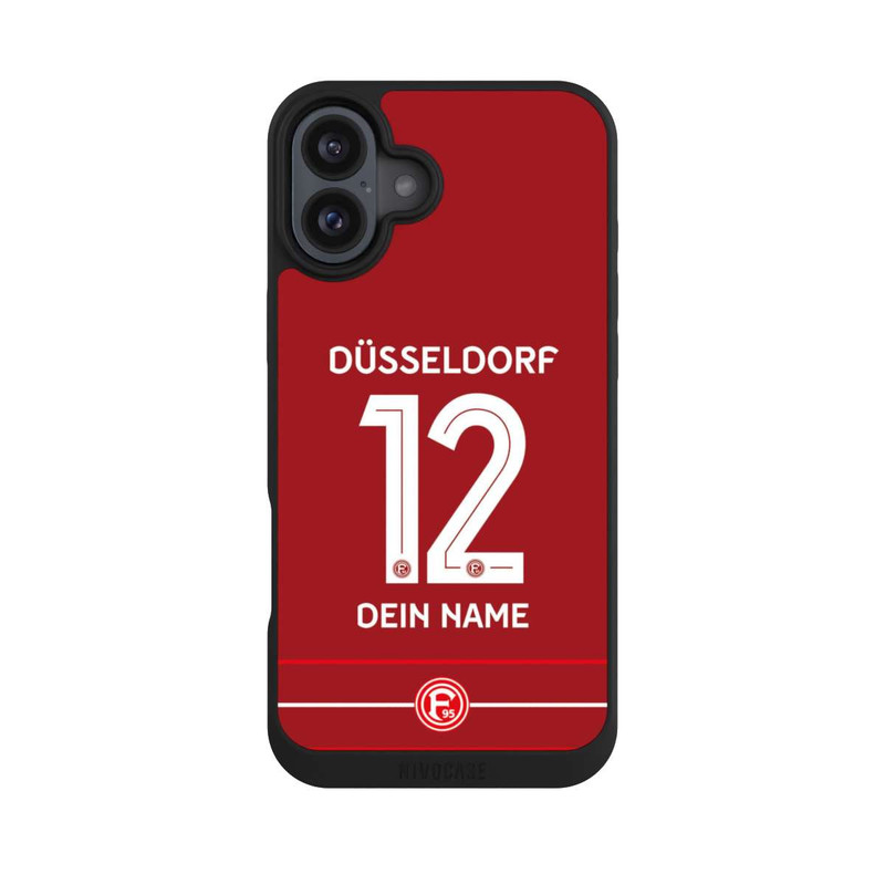 iPhone 16 Plus NIVOpure Fortuna Düsseldorf Trikot Personalisierbar 25-26