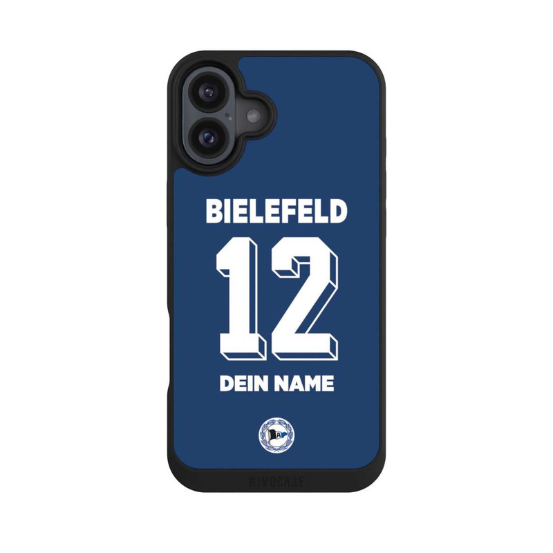 iPhone 16 Plus NIVOpure Arminia Bielefeld Trikot Personalisierbar 25-26