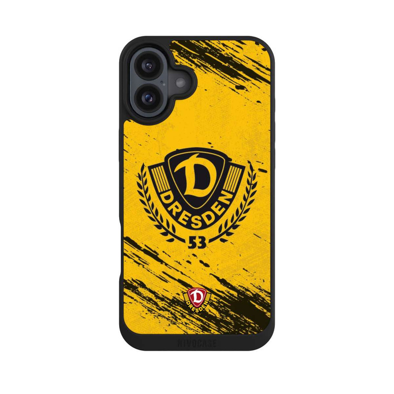 iPhone 16 Plus NIVOpure Dynamo Dresden Gelb Schwarz
