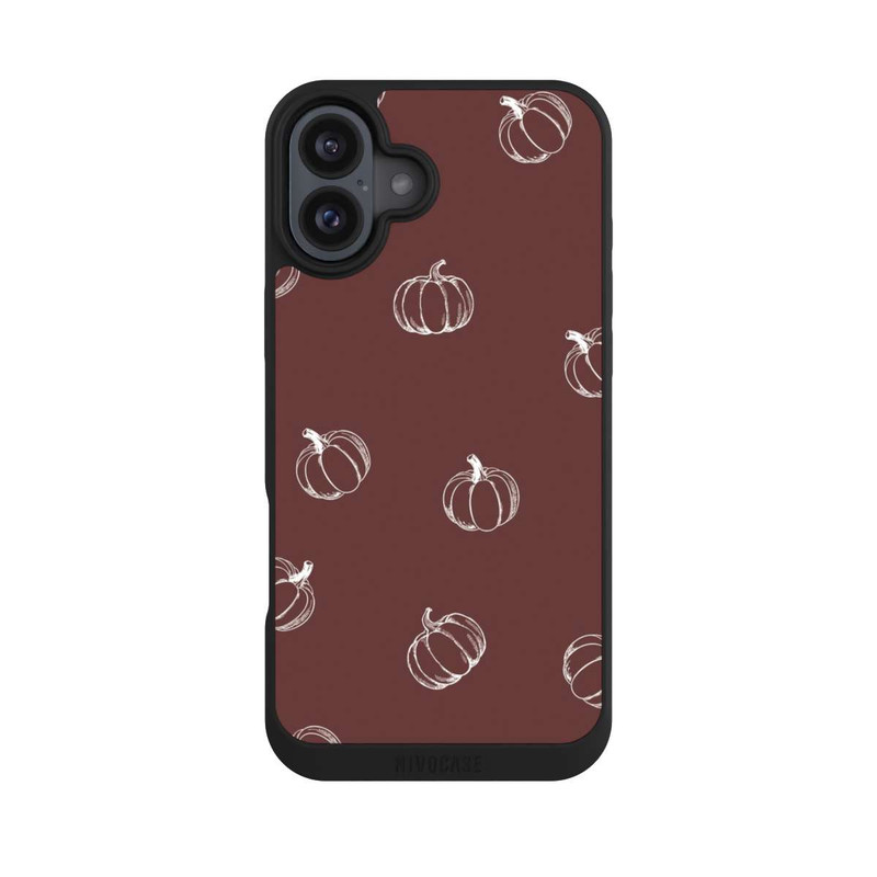 iPhone 16 Plus NIVOpure Kürbiszeit Muster Braun