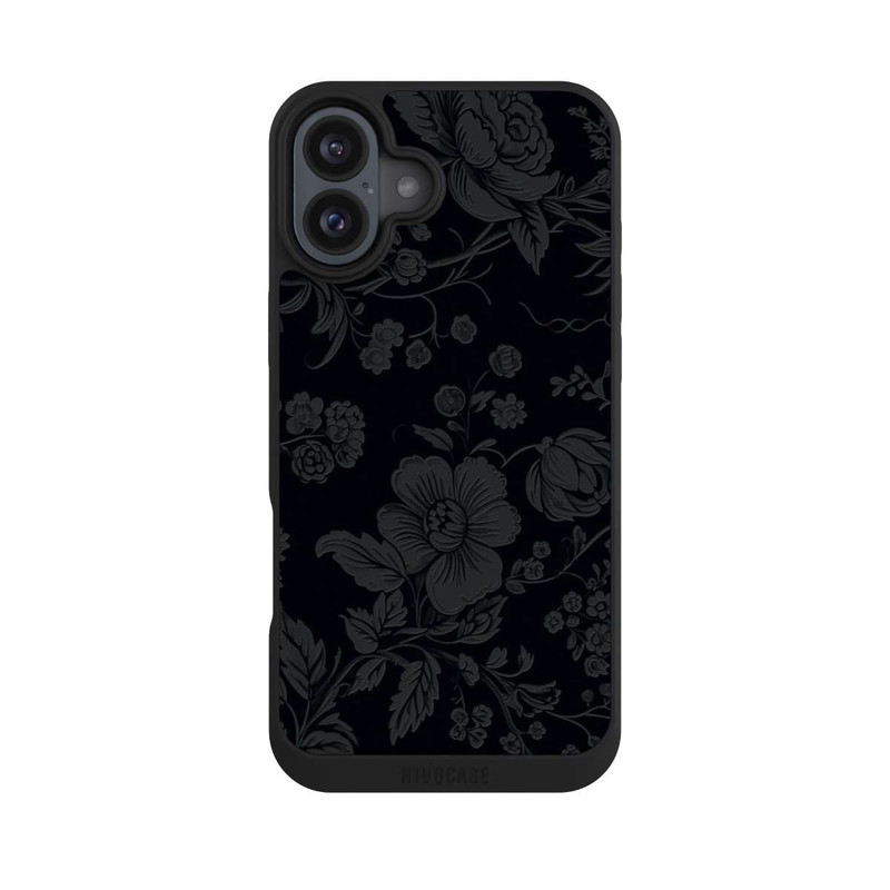 iPhone 16 Plus NIVOpure Fleur Foncée Look Vintage
