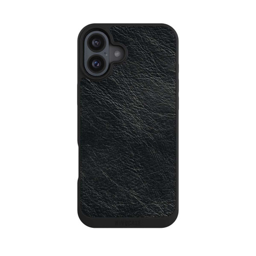 Apple iPhone 16 Plus NIVOpure Schwarzer Lederlook Hintergrund