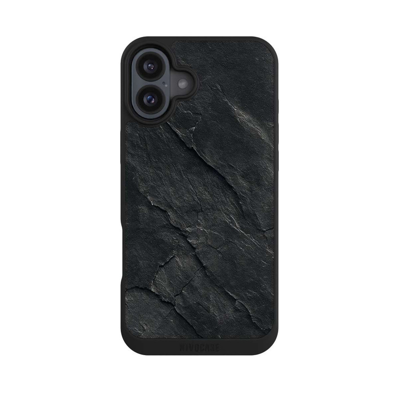 iPhone 16 Plus NIVOpure Dunkler Schiefer Look