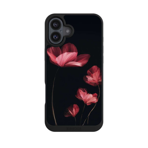 Apple iPhone 16 Plus NIVOpure Burgunder Blüten schwarz