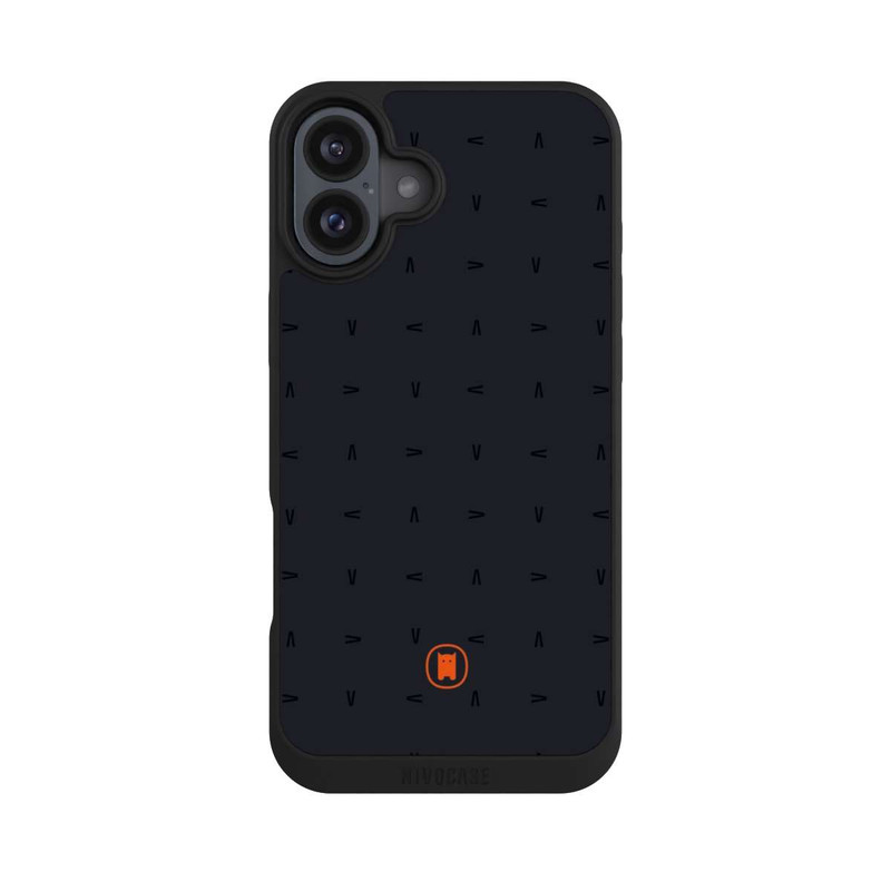 iPhone 16 Plus NIVOpure Nivocase Muster Dunkelgrau