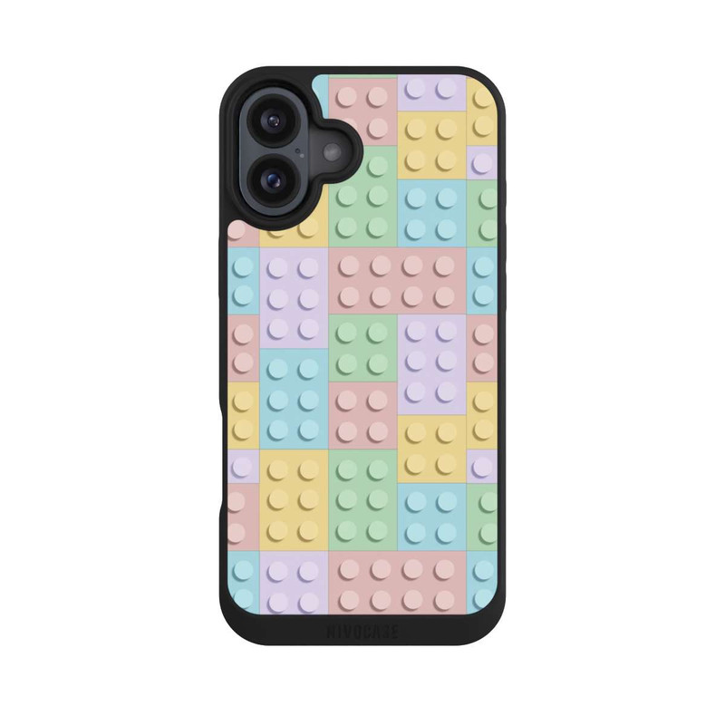 iPhone 16 Plus NIVOpure Buntes Blockmuster