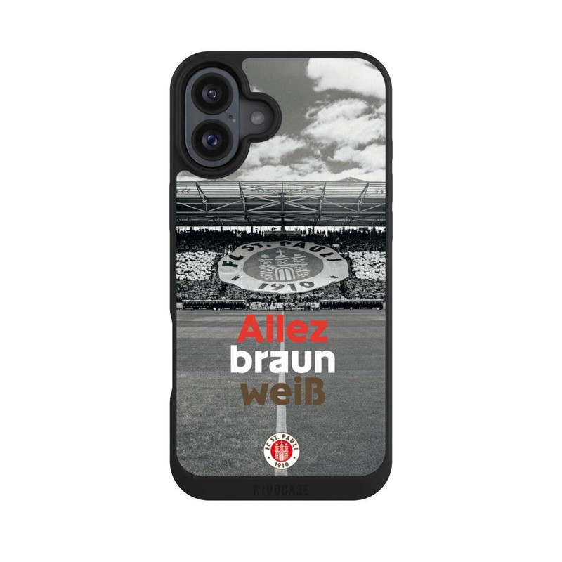 iPhone 16 Plus NIVOpure FC St. Pauli Allez braun weiss