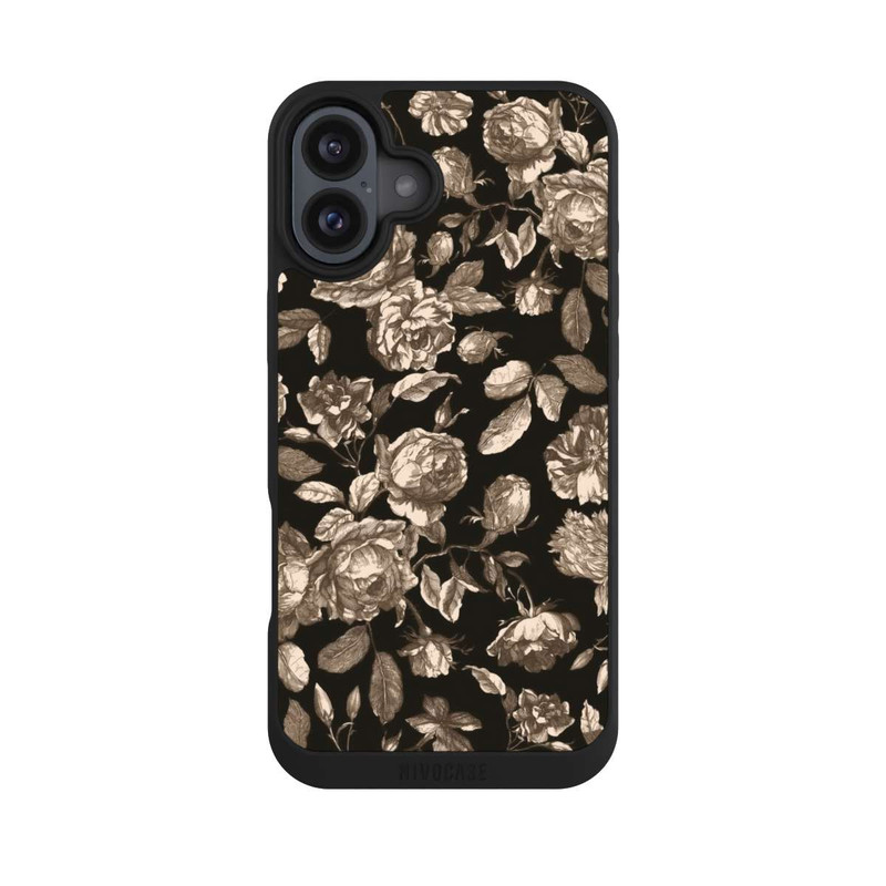 iPhone 16 Plus NIVOpure Toile fleurs foncées