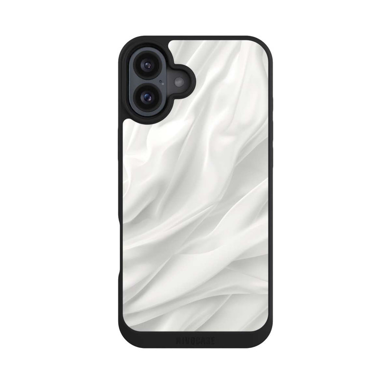 iPhone 16 Plus NIVOpure Weiße Seidenmatte Textur mit KI