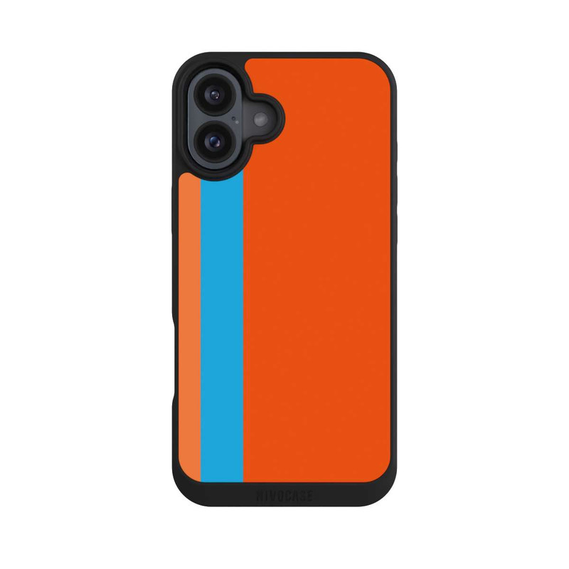 iPhone 16 Plus NIVOpure Streifen Orange Blau