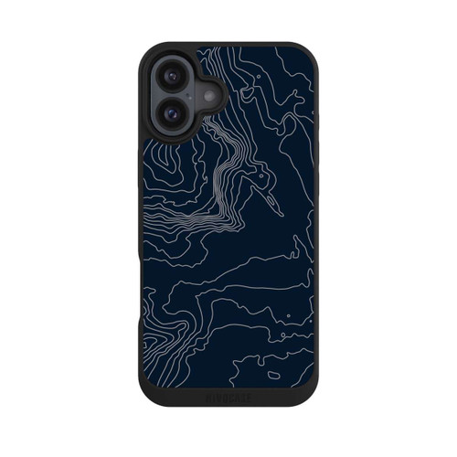 Apple iPhone 16 Plus NIVOpure Berg Höhenlinien Dunkel