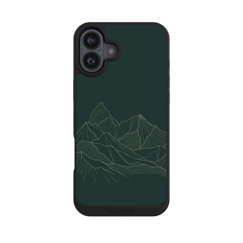 Apple iPhone 16 Plus NIVOpure Berg Line Art Grün
